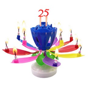 아이템하우스 생일축하 멜로디 연꽃초 + 숫자세트, 레인보우, 3개