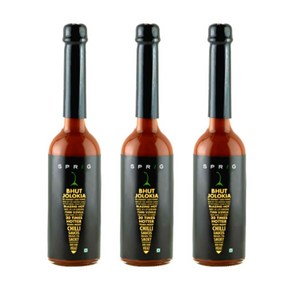 인도 스프리그 부트졸로키아 핫 페퍼 소스 120g X 3세트 (Spig Bhut Jolokia Sauce) 인도핫소스 고스트페퍼, 3개