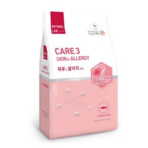 네츄럴랩 강아지 케어3 유기농 기능성 사료, 피부/피모+알러지, 6kg, 1개