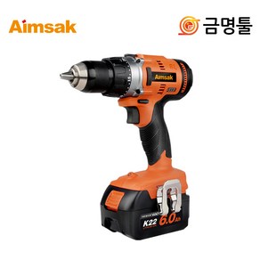 아임삭 BL22R806 충전드릴 21.6V 6.0AH BL모터 메탈척 2단속도조절, 1개