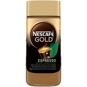 Nescafé 1 Gold Espesso Decaf Instant Coffee 90 G 네스카페 1 골드 에스프레소 디카페인 인스턴트 커피 90그램 90g/3.2oz {캐나다, 1개, 90g