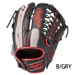 일본 롤링스 글러브 Rawlings Baseball Glove Soft Hype Adult 1833270 GR4HTCY719, 1개, 블랙/그레이