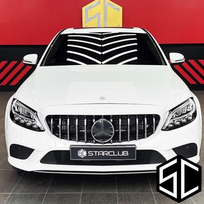 스타클럽 벤츠 C클래스 W205 페이스리프트 세로그릴 C200d C220d C250d C43, 전주장착점(공임비 10만 현장지불), 블랙-카메라없음