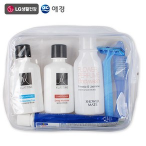 LG생활건강 세면도구세트-6종(A타입) 여행용세트 칫솔치약세트 목욕용품 휴대용샤워용품, 1개