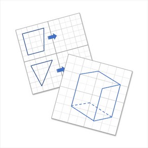 [아이스크림몰] 모눈종이 점착 메모지 (도형그리기)