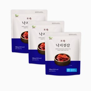 [본죽] 낙지젓갈 130g 1+1+1팩 반찬, 3개