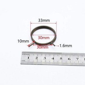 스프링 6X33X10MM 교체 부품 도어락 코일 비틀림 액세서리 방지 1 전자 잠금 도난 수리 핸들용 금속, 1개, 2) 1.6x33x10mm(1Pcs)