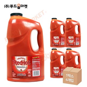 푸드올마켓_ 프랭크 레드핫 오리지날 3.78L 한박스 (3.78L x 4ea), 4개