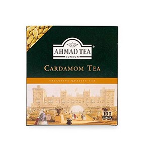 Ahmad Tea Black Tea Cadamom Teabags (No Envelopes) 100 아마드 티 홍차 카다몬 티백(봉투 없음) 100ct - 카페인 및 무설, 1개