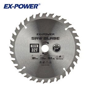 이엑스파워 톱날 팁쏘 팁소 32T 185x2.5mmx19mm 판넬용 EXC-07032, 1개