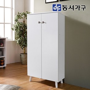 동서가구 화이트 K 크롬 600 주방 거실 다용도 3단 양문 도어 수납장 DF634886