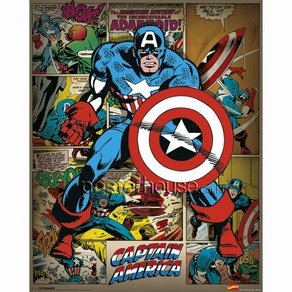 Mini Poste 40x50Cm 인테리어 포스터 - 캡틴 아메리카 Mavel Comics: Captain Ameica Reto [Mini], 포스터만구매