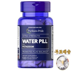 미국산 퓨리탄프라이드 Wate Pill 워터필 100정 Puitan's Pide Potassium 선물증정, 1개