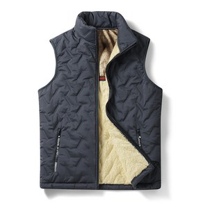 춘게엘 (M~5XL) 빅사이즈 남녀공용 가을 겨울 기모 조끼 커플 패딩 조끼 R888-지퍼형