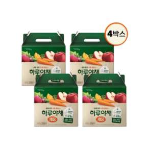 한국야구르트 하루야채 채움 하루 야채즙 국내산 100ml 60포, 1.5L, 4개