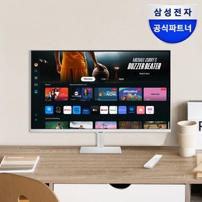 스마트모니터 M7 S32DM701 화이트 32인치 UHD 4K CTYPE 넷플릭스 유튜브 OTT 덱스 미러링 에어플레이, 80cm, LS32DM701UKXKR