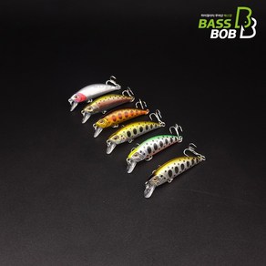 [배스밥] 미드 싱킹 미노우 55s 5g 저크베이트 쏘가리루어 배스낚시 꺽지 볼락 우럭, MID MINNOW - 6 (S), 1개