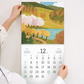 2025년 벽걸이 달력 일러스트 그림 작품 캘린더, 2025 일러스트 벽걸이 달력