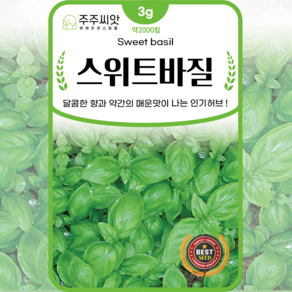 스위트바질씨앗 3g 약2000립 허브씨앗 허브씨 종자 바실