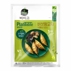 비비고 플랜테이블 버섯왕교자, 6개, 385g