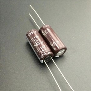 전해 콘덴서 저임피던스 알루미늄 질 캐패시터 560uF 25V NIPPON LXV 시리즈 10x25mm 10 개, 10개