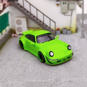 Flame 1:64 포르쉐 RWB 964 - 그린 (2가지 윙 옵션)