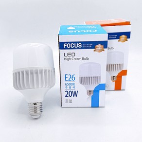 포커스 LED 보안등 글러브 하이크림벌브 60W E26 PC바디, 주광색, 1개