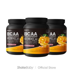 쉐이크베이비 BCAA 아미노산 글루타민 오렌지맛, 400g, 3개