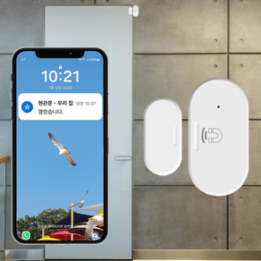 스마트싱스 문열림 센서 - 투야 지그비 스마트 도어 센서 스마트홈 SMARTTHINGS ZigBee Tuya