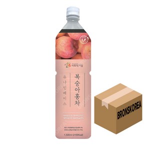 유나인베이스 복숭아홍차 1.5L X 8ea / 과일원액 희석음료, 8개