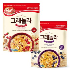 포스트 그래놀라 크랜베리 아몬드 350g + 블루베리 310g, 1개