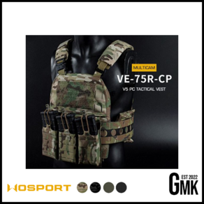 [WoSpot] V5 PC Tactical Vest (전술베스트 FCPC 우스포츠 가성비 멀티캠 레인저그린 멀티캠블랙 블랙), 4. 블랙(BK), 1개