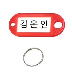 칼라 열쇠네임텍 키고리 이름표 키홀더 열쇠고리 명찰 컬러 사무실 식당 메모 키링 자동차 집 열쇠 차키, 핑크, 1개