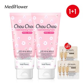 메디플라워 대용량 슈슈 페이셜 클렌징폼 300mlx2+파우치5매 증정, 단일속성, 300ml, 2개