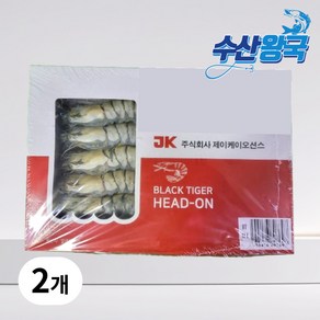 수산왕국 블랙타이거새우 특대 500g 15미, 2개