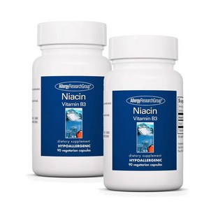 알러지리서치그룹 나이아신 비타민B3 니아신 250mg Allegy Reseach Goup Niacin VitaminB3, 2개, 90정