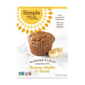 Simple Mills Almond Flour Baking Mix Banana Muffi Simple Mills 아몬드 가루 베이킹 믹스 바나나 머핀 & 빵 믹스 - 글루튼 프