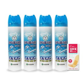 안티푸라민 쿨 에어파스 300ml x 4개 뿌리는 파스+ 지우개밴드 10매, 1세트