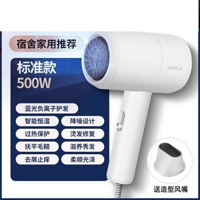 무선 드라이기 미용실 소형 헤어 여행 저소음 건조 차량, 화이트500W