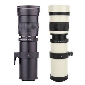 아이돌 대포 카메라 초망원 렌즈 420-800mm F8.3 줌, 캐논 EF M 마운트 화이트