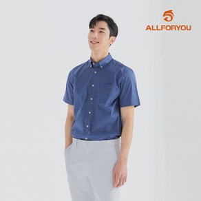 [올포유] [모델착장] 남성 면혼방 잔프린트 반팔 셔츠 AGBSL3241-906_G