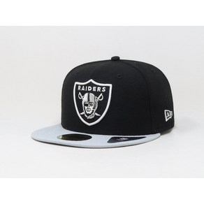 남자 스냅백 Ea 59Fifty 남성 캡 NFL OAKLAND Raides 2톤 블랙 그레이 Custom Fitted 모자, 7 1/8, 1개