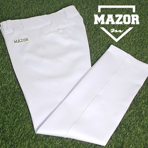 메이저 MAZOR 고급 스판원단 기성 야구바지 (화이트)