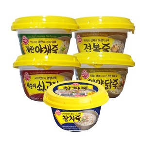 오뚜기 죽5종 세트(전복+쇠고기+야채+참치+닭)