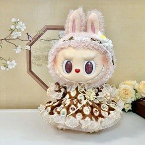 라부부 인형옷 38cm 키링옷, 브라운, 38cm 인형, 1개