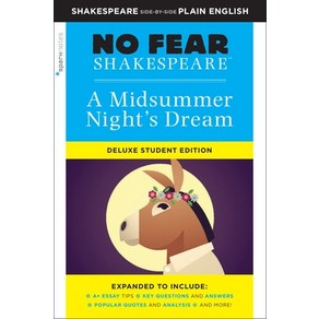 Midsumme Night's Deam: No Fea Shakespeae Deluxe Student Edition Volume 29 Papeback, Spaknotes