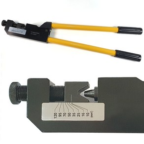 DIY 압착기 터미널 단자 슬리브 압착 공구 0AWG 50SQ 8G~0/4AWG 10~120mm(SQ)