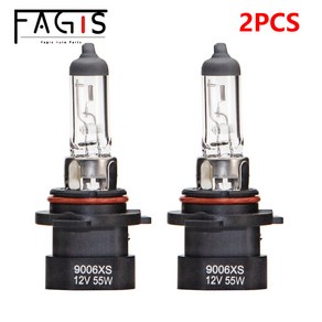 Fagis 2 P 9006xs HB4A P22D 12V 55W 온난 한 백색 차 빛 3350K 헤드 라이트 램프 자동 할로겐 전구, 2개