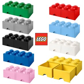 [LEGO] 레고 블럭 서랍형 정리함 8구 색상 9종 1택, 서랍형 정리함8구_화이트, 1개