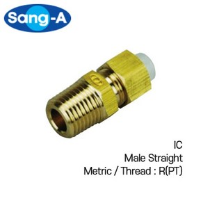 황동투터치피팅 인서트피팅 IC 미리(Metic) 상아뉴매틱, IC 06040-01, 1개